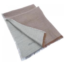 Hermès Hermes Silk and Cashmere Stole Brown Green