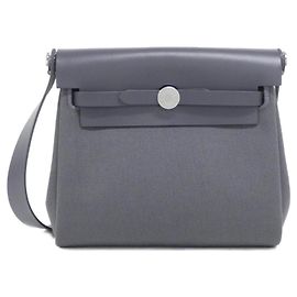 Hermès Bolsa de ombro Hermes Herbag Zip Cinza