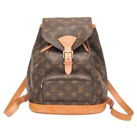 Mochila para mujer Louis Vuitton Monogram Montsouris MM M51136 Castaño