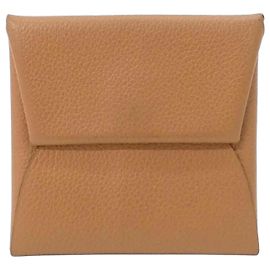 Hermès Hermes Bastia Verso Coin Case Beige Golden