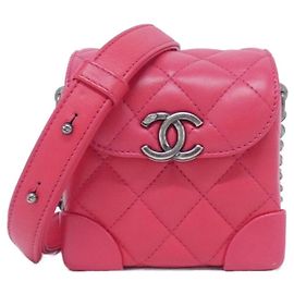 Bolsa de ombro em couro rosa Chanel AS1348 Rosa