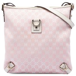 Bolsa transversal Abbey D Ring em lona GG rosa Gucci Rosa