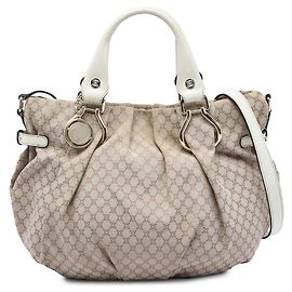 Céline Bolsa tiracolo Celine em canvas Macadam bege Bege