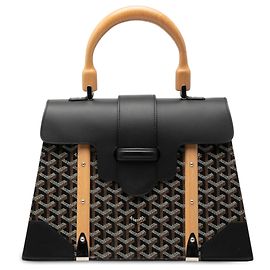 Goyard Black Goyardine Saigon Structured MM Nero