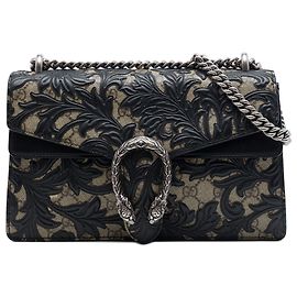 Borsa a tracolla Gucci Black Medium GG Supreme Arabesque Dionysus Nero
