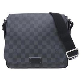 Borsa a tracolla Louis Vuitton Damier Graphite District PM Damier ebene