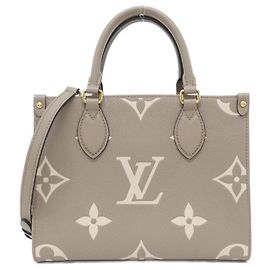 Bolso Louis Vuitton Bicolor Monogram Empreinte OnTheGo PM Gris Crudo