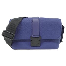 Louis Vuitton Taurillon Monogram S Cape Messenger Bag Blue