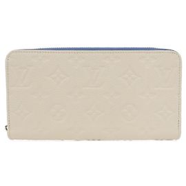 Louis Vuitton Monogram Empreinte Zippy Wallet Blue Cream