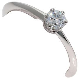 Tiffany & Co. Platinum Solitaire Diamond Band Ring Other