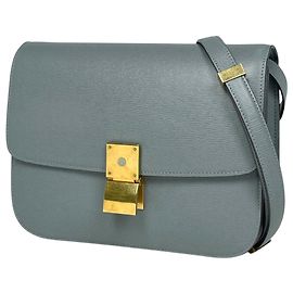 Céline Borsa a Spalla Celine Classic Box Medium Blu