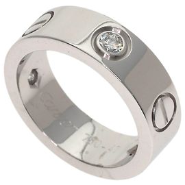 Cartier Love Ring Half Diamond in 18K White Gold Other