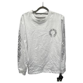 Chrome Hearts T-Shirt Maniche Lunghe Logo Bianca Bianco