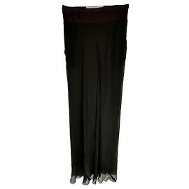 Pantaloni Rick Owens in seta nera Nero