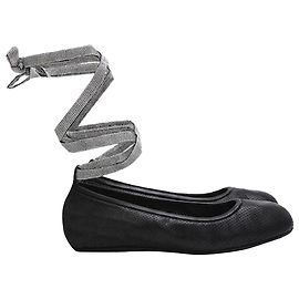 Ballerine con lacci D-Journey in pelle nera Dior Nero
