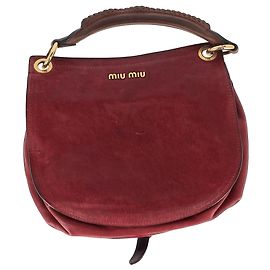 Sac Hobo Aviator Tri Color en cuir bordeaux Miu Miu Rouge Bordeaux