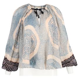 Camicetta Pauline stampata Ulla Johnson in cotone blu Blu