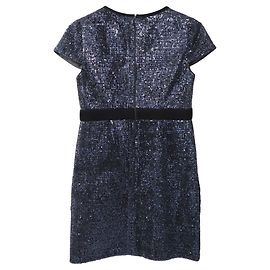 Robe mini pailletée Maje en sequins bleu marine Bleu