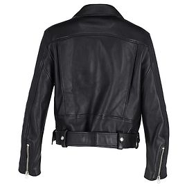 Giacca biker con zip Acne Studios in pelle nera Nero