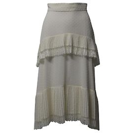 Zimmermann Midi Skirt in White Polyester White