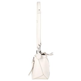 Bolsa Puzzle Small Loewe em couro de bezerro branco Branco Cru