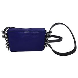 Mini borsa Mila in pelle blu Mulberry Blu
