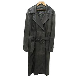 Trench in pelle della linea Max Mara Weekend Verde Cachi