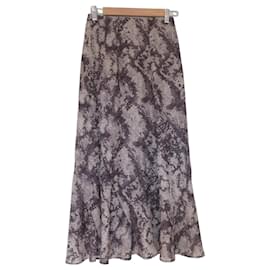 Autre Marque Saia Mila Owen Bias Switch Python Print Bege