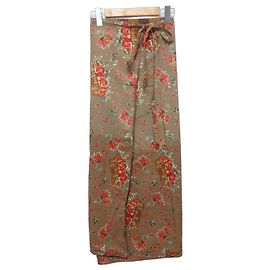 Autre Marque WONDERFUL WORLD Fruit Pattern Long Wrap Skirt Beige