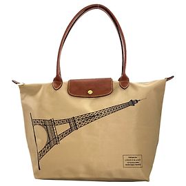 Borsa Longchamp Le Pliage Eiffel Tower Beige
