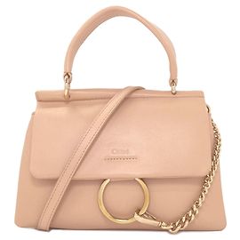 Borsa a tracolla 2-way Chloé in pelle beige rosa Beige