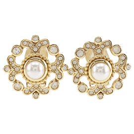 Boucles d'oreilles à clip plaquées or Christian Dior Autre