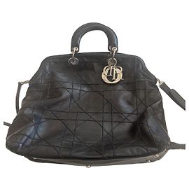 Dior Cannage black leather handbag Black
