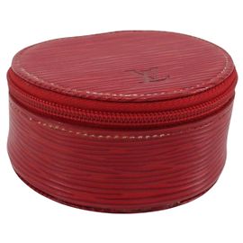 Louis Vuitton Astuccio Gioielli in pelle Epi Rosso