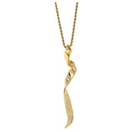 Collier pendentif Christian Dior Vintage en métal Doré