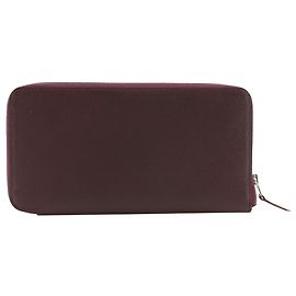 Hermès Cartera larga Azap Hermes Roja Burdeos