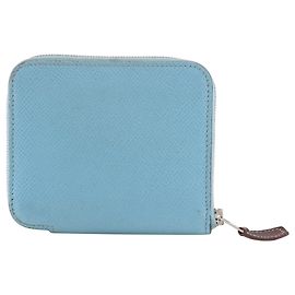 Hermès Hermes Azap Compact Silk Coin Case Light blue
