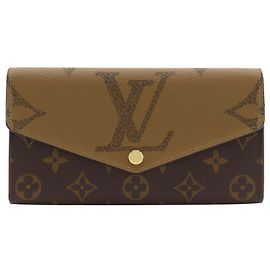 Cartera Sarah Long Louis Vuitton Castaño Monograma