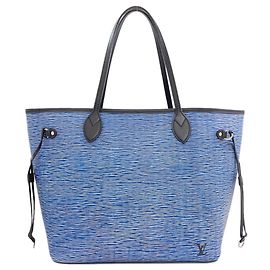 Sac cabas Louis Vuitton Epi Denim Neverfull MM Bleu