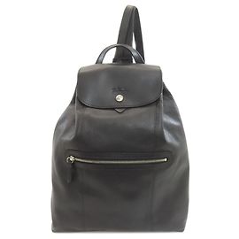 Zaino Longchamp in pelle nera Nero