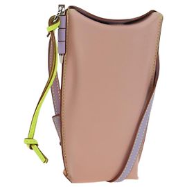 Borsa Porta-telefono LOEWE Gate Bag a Spalla Pelle Rosa Argento Auth 190506M Argento Rosa