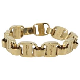 Salvatore Ferragamo Vala Bracelet metal Gold Auth BA13863A Golden