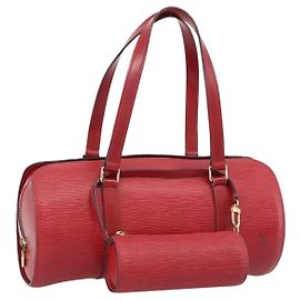 Bolso LOUIS VUITTON Epi Soufflot Rojo M52227 LV Auth mr2144A Roja