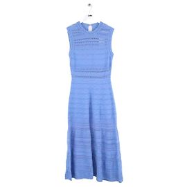 Maje Rilouva Kleid aus blauer Viskose Blau
