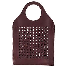 Antik Batik leather tote bag dark red Dark red
