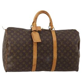 LOUIS VUITTON Monogram Keepall 50 Boston Bag M41426 LV Auth BA13665A Monogram