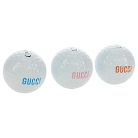 GUCCI Golf Ball Set Rubber White Auth bs36003M White
