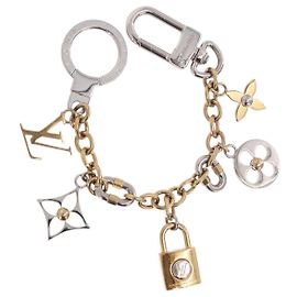 LOUIS VUITTON Chain LV Padlock Bag Charm metal Gold Tone M00538 LV Auth 190446M Other
