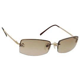 Christian Dior Sonnenbrille Metall Braun Auth 165140V Braun