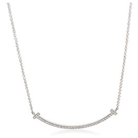 Collier Tiffany T Smile de Tiffany & Co. en or blanc et diamants, petit modèle Autre